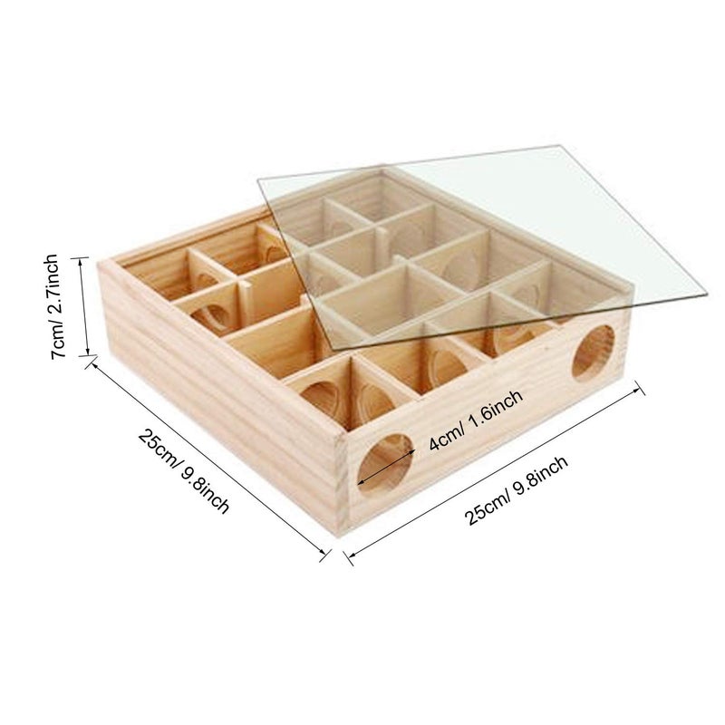 Allazone Wooden Maze Tunnel Toy with Cover, Small Pet Animals Sport Toy Funny Toy for Mice Dwarf Hamster Small Gerbil - Image 3